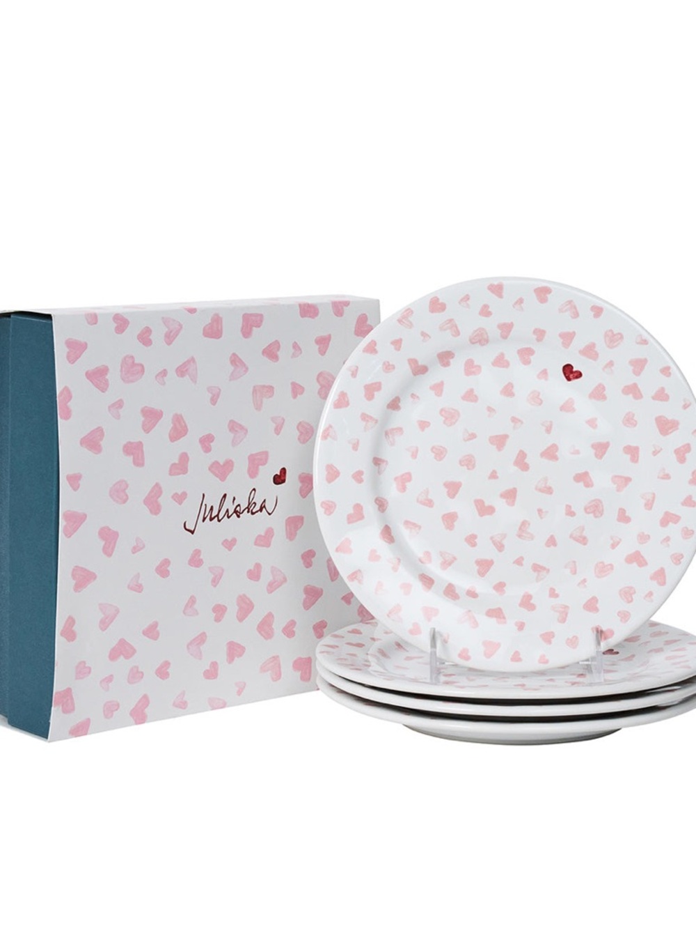 Juliska Love You More Dessert/ Salad Plate Set/4 - Pink